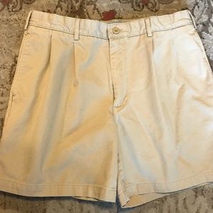 LANDS' END Men's Khaki Cotton Shorts Size 34